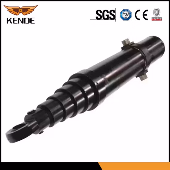 Vérins hydrauliques télescopiques d'ingénierie à double effet personnalisés, prix d'usine, à vendre
